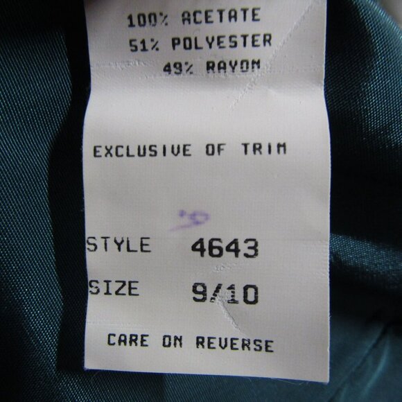 VTG Forest Green S LACE Milkmaid WHIMSIGOTH  Fairy Maxi Prom Homecoming dress - Picture 8 of 13